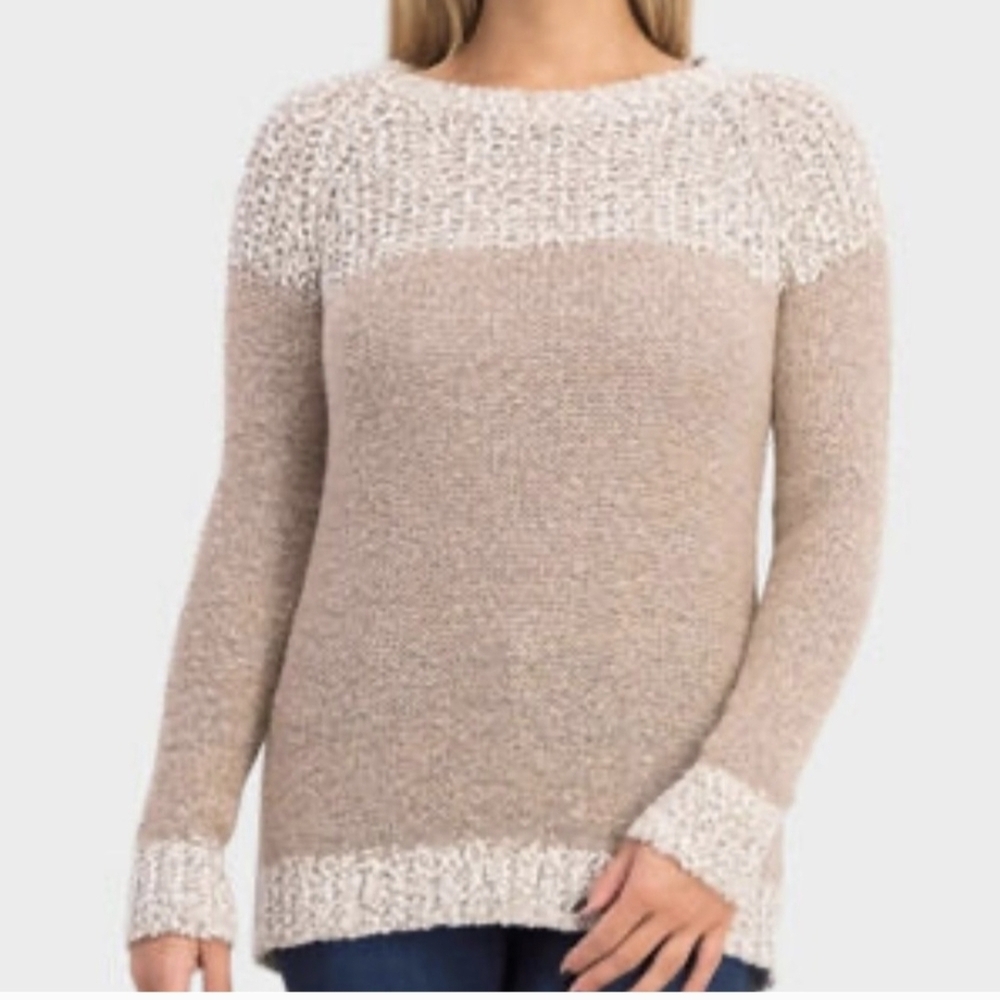 Fate Beige and Cream Women's Sweater
